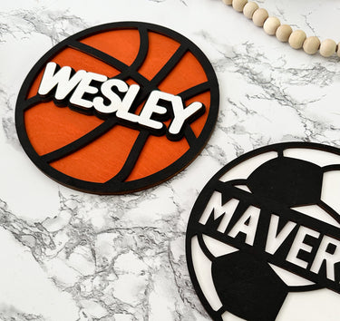 Basketball Name Sign, Name Sign, Custom Basketball Sign, Custom Basketball Name Sign, Nursery Sign, Nursery Name Sign, Basketball Decor